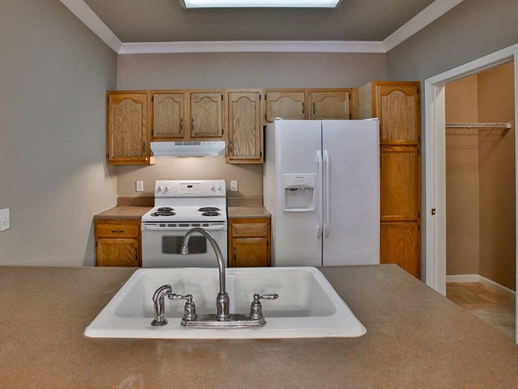 Kitchen at Willow Crossings Apartments in Terre Haute